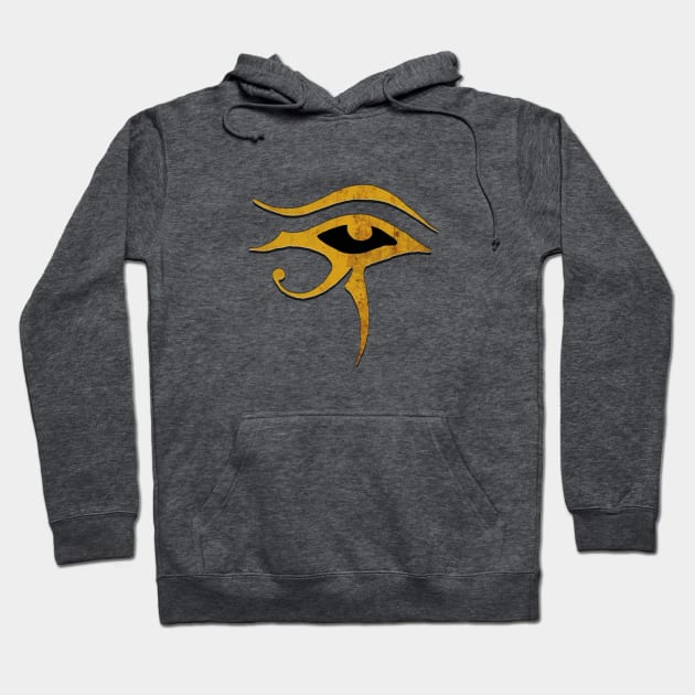 Eye of Ra All Seeing Eye in Rustic Gold Hoodie by Whites Designs